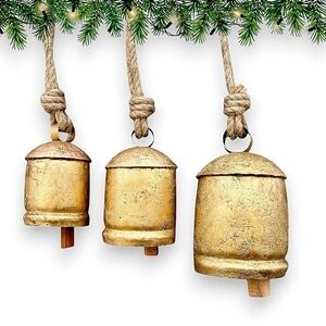 Rustic Cow Bells On Rope